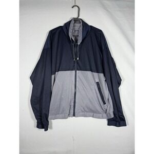 Givenchy Mesh Hoodie Mens XL Blue Gray Activewear Pullover Reversible Track